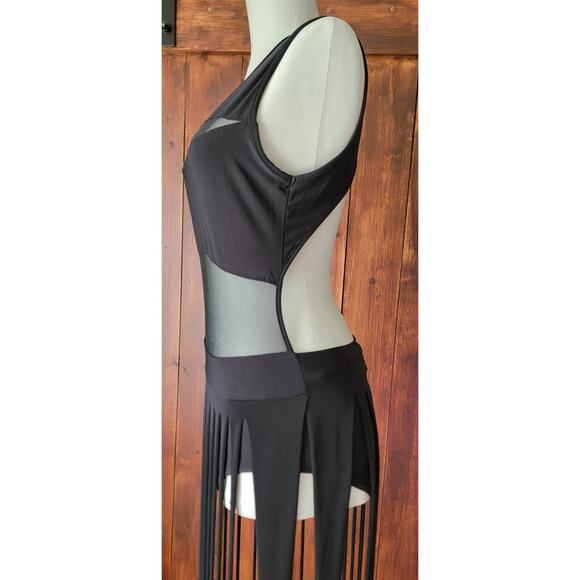 Vintage Uptown USA Black Cut‑Out One‑Piece Swimsuit Size L Made in USA Dramatic - Picture 8 of 16